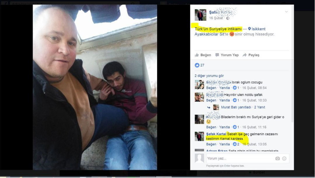 İşe geç kalan Suriyeli işçisini dövüp sosyal medyadan fotoğrafını paylaştı